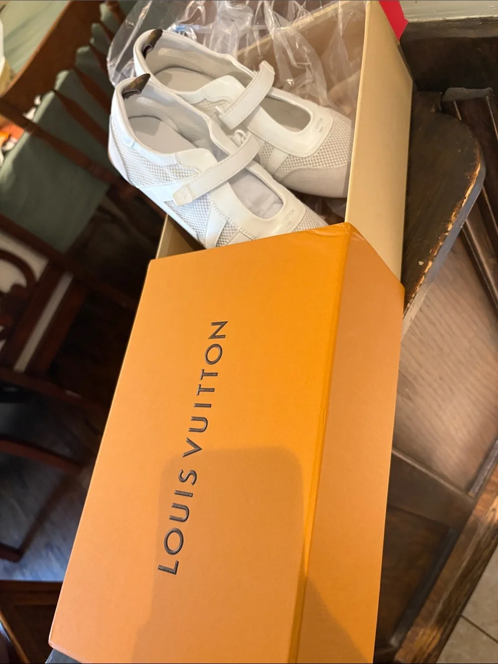 Louis Vuitton Sneakerina Mary Jane - all white colorway